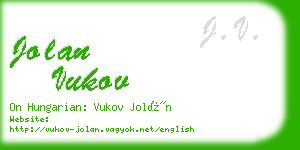 jolan vukov business card